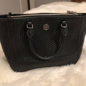 Tory Burch Robinson woven leather shoulder bag